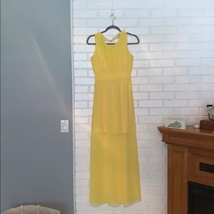 Yellow Open Back Maxi